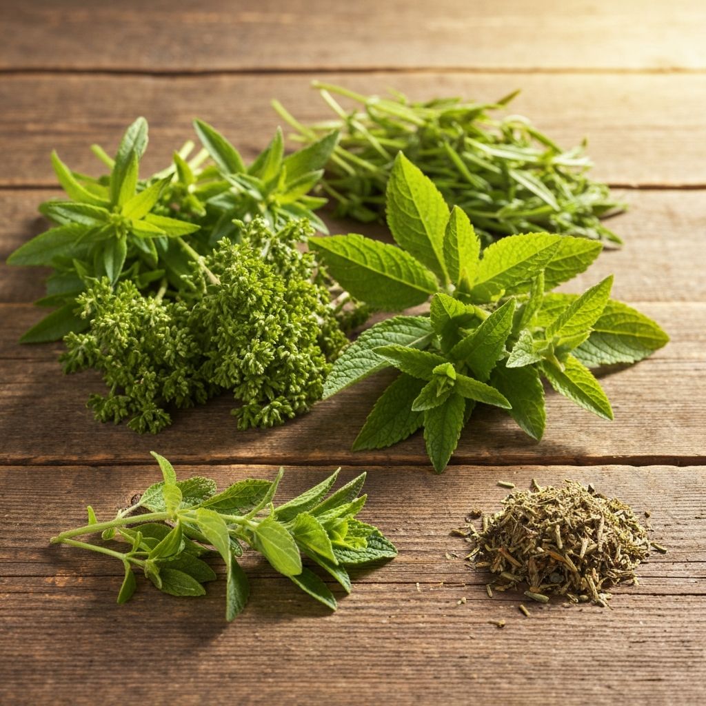 Naturnahe Kräuteranordnung